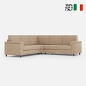 Canapé d'angle moderne 5 places en tissu 226x226cm Marrak 12AG 