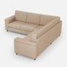 Canapé d'angle moderne 5 places en tissu 226x226cm Marrak 12AG 