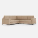 Canapé d'angle moderne 5 places en tissu 226x226cm Marrak 12AG 