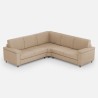 Canapé d'angle moderne 5 places en tissu 226x226cm Marrak 12AG 