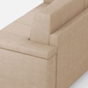 Canapé d'angle moderne 5 places en tissu 226x226cm Marrak 12AG 