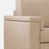 Canapé d'angle moderne 5 places en tissu 226x226cm Marrak 12AG 