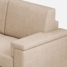 Canapé d'angle moderne 5 places en tissu 226x226cm Marrak 12AG 