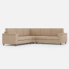 Ecksofa aus Stoff 246x246 cm mit Halbinsel Marrak 14AG 