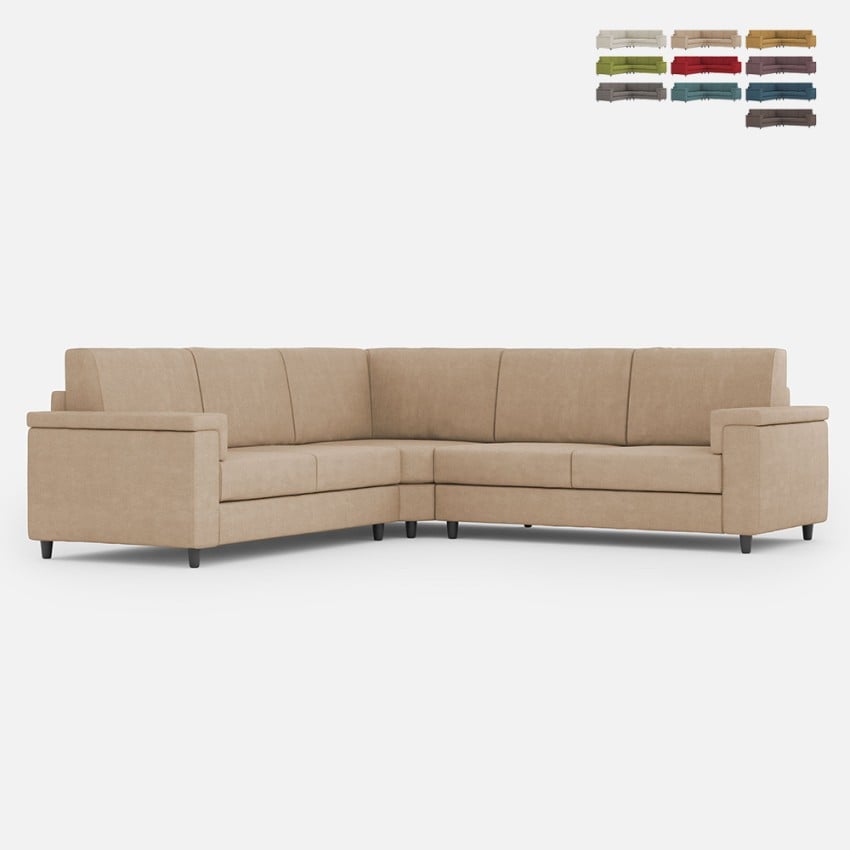 Ecksofa aus Stoff 246x246 cm mit Halbinsel Marrak 14AG Aktion