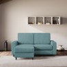 Moderner 2-Sitzer Stoffsofa 168cm mit Fußhocker Sakar 140P 