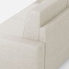 Sofa Wohnzimmer 3-Sitzer aus elegantem modernem Stoff 208 cm Sakar 180 