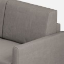 Design-Sofa, 3-Sitzer, 198 cm, modernes gepolstertes Gewebe, Karay 180 