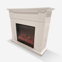 Camino elettrico a basso consumo 1500W cornice bianca Göteborg Saldi