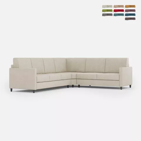 Design-Ecksofa 6-Sitzer 281x221cm in modernem Stoff Karay 18AG Aktion