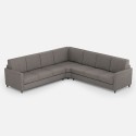Grand canapé d'angle en tissu 7 places 281x281cm Karay 218AG 