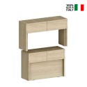 Ensemble de 2 rallonges 66-290 cm pour table à manger Pratika A + B 
