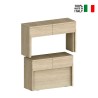 Ensemble de 2 rallonges 66-290 cm pour table à manger Pratika A + B 