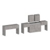 Set 2 ausziehbare Bänke 66-290cm für den Pratika Esszimmertisch A + B 