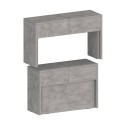 Set 2 ausziehbare Bänke 66-290cm für den Pratika Esszimmertisch A + B 