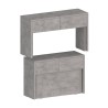 Set 2 ausziehbare Bänke 66-290cm für den Pratika Esszimmertisch A + B 
