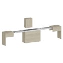 Ensemble de 2 rallonges 66-290 cm pour table à manger Pratika A + B 