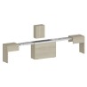 Ensemble de 2 rallonges 66-290 cm pour table à manger Pratika A + B 