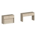 Ensemble de 2 rallonges 66-290 cm pour table à manger Pratika A + B 