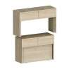 Set 2 panche allungabili 66-290cm per tavolo da pranzo Pratika A + B 