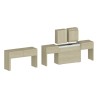 Ensemble de 2 rallonges 66-290 cm pour table à manger Pratika A + B 