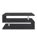 Table basse moderne rectangulaire 90x55cm 2 étagères Zeta 90 