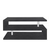 Table basse moderne rectangulaire 90x55cm 2 étagères Zeta 90 