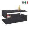 Table basse moderne rectangulaire 90x55cm 2 étagères Zeta 90 Dimensions