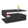 Table basse moderne rectangulaire 90x55cm 2 étagères Zeta 90 