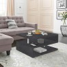 Tavolino da salotto moderno rettangolare 90x55cm 2 ripiani Zeta 90 Catalogo