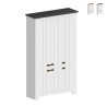 Armoire à chaussures multi-usage grande blanche 114x42x200cm 6 portes Elaisa Vente