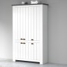 Großes weißes Mehrzweck-Schuhschrank Elaisa 114x42x200cm 6 Türen Kauf