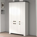 Armoire à chaussures multi-usage grande blanche 114x42x200cm 6 portes Elaisa Remises