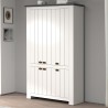 Armoire à chaussures multi-usage grande blanche 114x42x200cm 6 portes Elaisa Remises