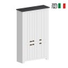 Armoire à chaussures multi-usage grande blanche 114x42x200cm 6 portes Elaisa Catalogue