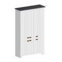 Armoire à chaussures multi-usage grande blanche 114x42x200cm 6 portes Elaisa Modèle