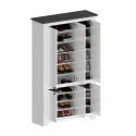 Armoire à chaussures multi-usage grande blanche 114x42x200cm 6 portes Elaisa Achat