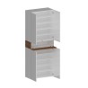 Armoire à chaussures 4 portes 10 étagères 76x34x200cm blanc Hanad 