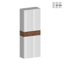 Armoire à chaussures 4 portes 10 étagères 76x34x200cm blanc Hanad Offre