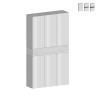 Grande armoire à chaussures moderne 114x34x200 cm 6 portes 10 étagères Dettey Offre