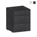 Niedriger Rollcontainer 3 Schubladen 47x45x61 Büroschreibtisch Paul Aktion