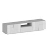 Mobile porta TV d'appoggio moderno 4 ante cassetto 220x45x46cm Chiron 