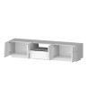 Mobile porta TV d'appoggio moderno 4 ante cassetto 220x45x46cm Chiron 