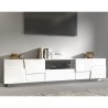 Mobile porta TV d'appoggio moderno 4 ante cassetto 220x45x46cm Chiron 