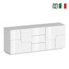 Madia credenza soggiorno moderna 3 cassetti 2 ante 220x44x86cm Margaux Modello