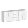 Madia credenza soggiorno moderna 3 cassetti 2 ante 220x44x86cm Margaux 