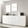 Madia credenza soggiorno moderna 3 cassetti 2 ante 220x44x86cm Margaux Catalogo