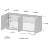 Credenza soggiorno madia stile moderno 4 ante 200x44x86 Darill 