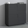 Credenza moderna 2 ante mobile ingresso multiuso 120x44,6x126cm Seeley Prezzo