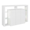 Credenza 3 ante libreria moderna ripiani in vetro 150x40x100cm Allen Stock